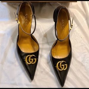 Gucci stiletto ankle strap shoes